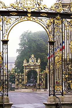 Wrought iron by Lamor, restored, Place Stanislaus, UNESCO World Heritage Site, Nancy, Lorraine, France, Europe