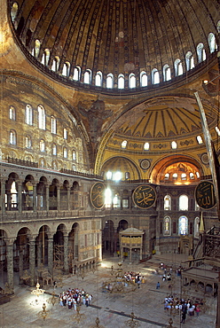 Interior of the Santa Sofia Mosque, originally a Byzantine church, UNESCO World Heritage Site, Istanbul, Turkey, Europe