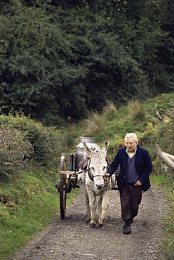 Donkey cart, County Leitrim, Connacht, Republic of Ireland (Eire), Europe