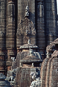 Lingaraja temple, Bhubaneswar, Orissa state, India, Asia