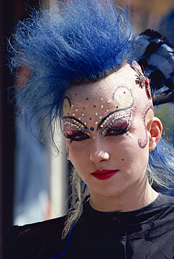 Portrait of a punk, Kensington, London, England, United Kingdom, Europe