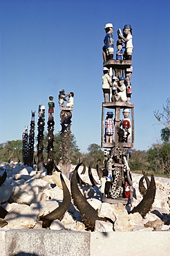 Memorial tomb of the Mahafaly tribe, Madagascar, Africa