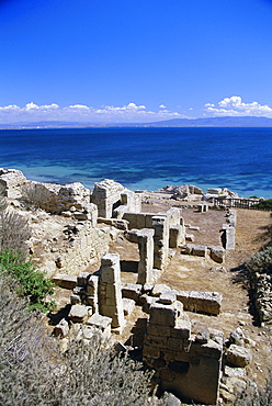 Roman ruins, Tharros, near Oristano, Sardinia, Italy, Europe