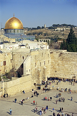 Western Wall and Dome of the Rock, Old City, UNESCO World Heritage Site, Jerusalem, Israel, Middle East