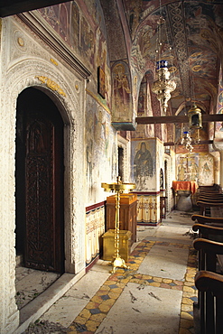 Church, Monastery of St. John, Patmos, Dodecanese, Greek Islands, Greece, Europe