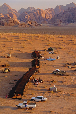 A bedouin (bedu) camp, Wadi Rum, Jordan, Middle East