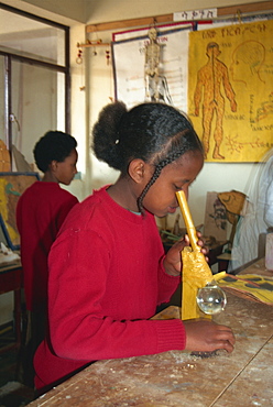 Improvised learning, classroom aids, Addis Ababa, Ethiopia, Africa