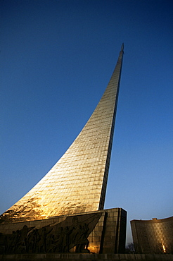 Monument commemorating the first voyage into space, Moscow, Russia, Europe