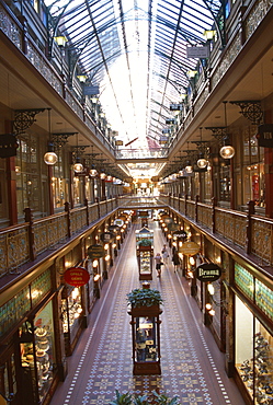 Interior of The Strand, glass covered shopping mall, Sydney, New South Wales (NSW), Australia, Pacific