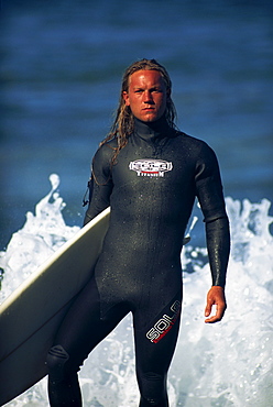 Portrait of a surfer, Portugal, Europe