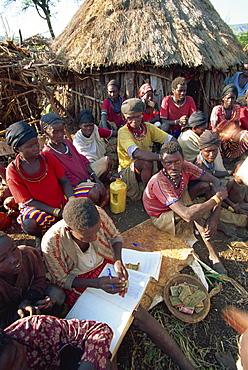 Cooperative collection of funds, Konso, Ethiopia, Africa