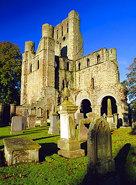 12th Century Benedictine Abbey founded by King David in 1128, Kelso, Scottish Borders, Scotland