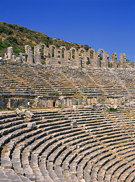 The theatre at Aspendos, one of the best preserved in the Roman Empire, Anatolia, Turkey, Asia Minor, Asia