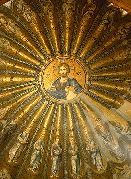 Christ Pantocrator mosaic (St. Saviour in Chora), Kariye Camii (Tile Church), Istanbul, Turkey, Europe