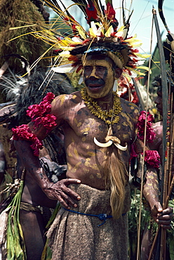 Kama bowman decorated for Sing Sing, Goroka, Papua New Guinea, Pacific Islands, Pacific