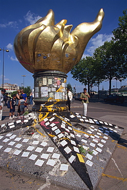 Pont d'Alma, where Princess Diana was killed, Paris, France, Europe