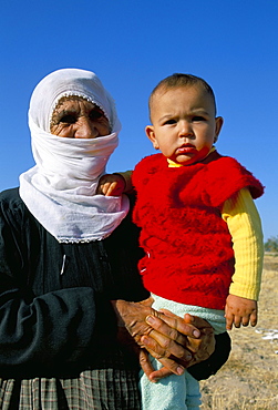 Woman and her grand-daughter, Cappadocia, Anatolia, Turkey, Asia Minor, Asia