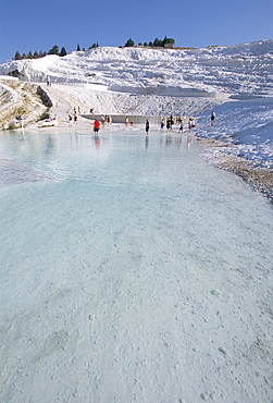 Calcium formations, Pamukkale, UNESCO World Heritage Site, Anatolia, Turkey, Asia Minor, Asia