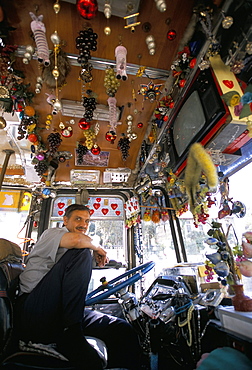 Decorated bus, Damascus, Syria, Middle East