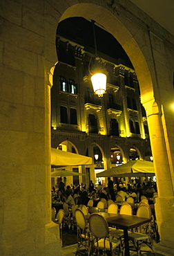 Cafes at night, Place d'Etoile, Beirut, Lebanon, Middle East