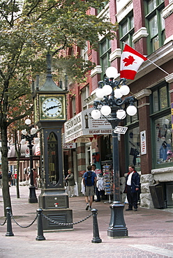 Steam clock in Gastown, Vancouver, British Columbia, Canada, North America