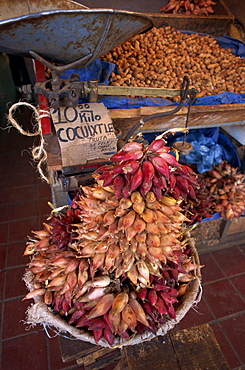 Tequila fruit for sale on a stall in Mexico, North America