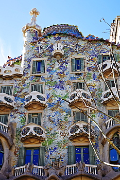 Casa Batllo, UNESCO World Heritage Site, Barcelona, Catalonia, Spain, Europe 