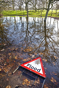 Floods in Hyde Park, London, England, United Kingdom, Europe