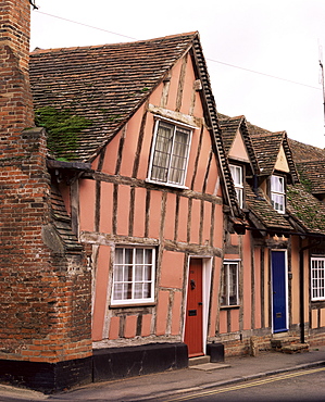 Timbered houses, Lavenham, Suffolk, England, United Kingdom, Europe