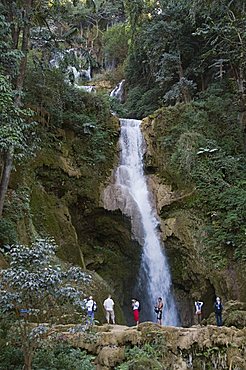 Khuang Si waterfall, near Luang Prabang, Laos, Indochina, Southeast Asia, Asia