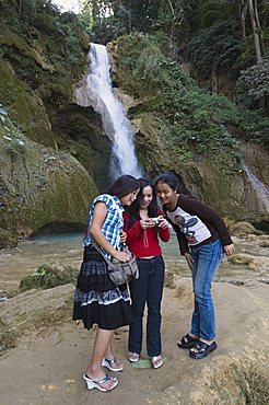 Khuang Si waterfall, near Luang Prabang, Laos, Indochina, Southeast Asia, Asia