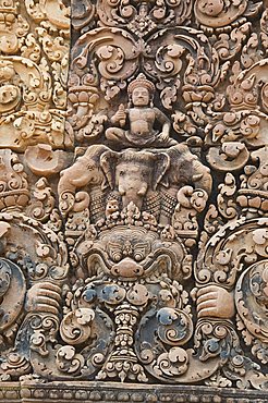 Banteay Srei Hindu temple, near Angkor, UNESCO World Heritage Site, Siem Reap, Cambodia, Indochina, Southeast Asia, Asia