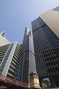 Sears Tower, center, Chicago, Illinois, United States of America, North America