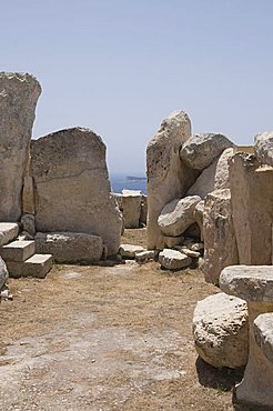 Hagar Qim, a megalithic temple, UNESCO World Heritage Site, Malta, Europe