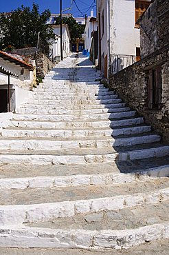 Hill town of Glossa, Skopelos, Sporades Islands, Greek Islands, Greece, Europe