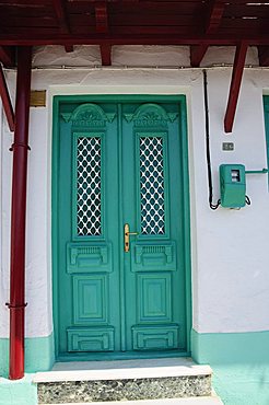 Hill town of Glossa, Skopelos, Sporades Islands, Greek Islands, Greece, Europe