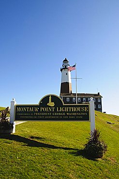 Montauk Point Lighthouse, Montauk, Long Island, New York State, United States of America, North America