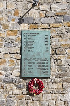 War memorial for Falklands War with Argentina, Port Stanley, Falkland Islands, South America