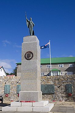 War memorial for Falklands War with Argentina, Port Stanley, Falkland Islands, South America