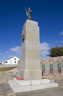 War memorial for Falklands War with Argentina, Port Stanley, Falkland Islands, South America