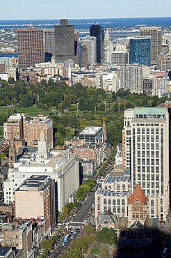 Aerial view of Boston from the Prudential Sky Walk, Boston, Massachusetts, New England, United States of America, North America