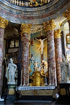 The court chapel at the Residence Palace, UNESCO World Heritage Site, Wurzburg, Bavaria, Germany, Europe