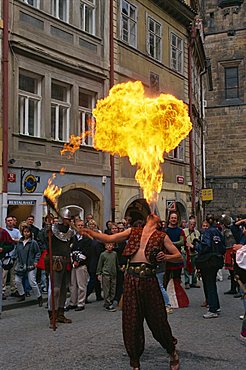 Medieval parade in the Little Quarter, Prague, Czech Republic, Europe