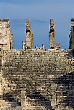 Temple of the Warriors, Chichen Itza, UNESCO World Heritage Site, Yucatan, Mexico, North America