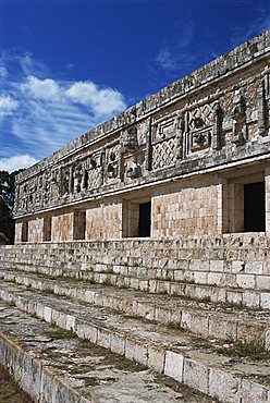 Nunnery Quadrangle at the Mayan site of Uxmal, UNESCO World Heritage Site, Uxmal, Yucatan, Mexico, North America