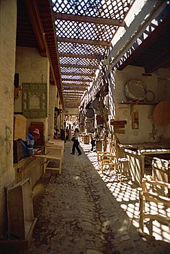 Souk in the old walled town or medina, Fez, Morocco, North Africa, Africa