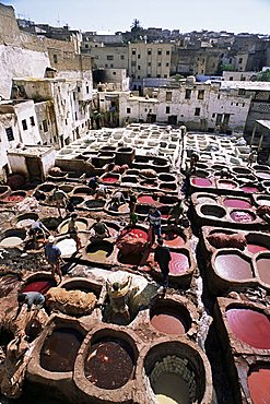 Tanneries, Fez, Morocco, North Africa, Africa