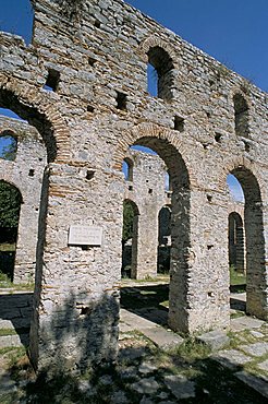 Paleochristian basilica, at Butrinti, archaeological site near Saranda, Albania, Europe