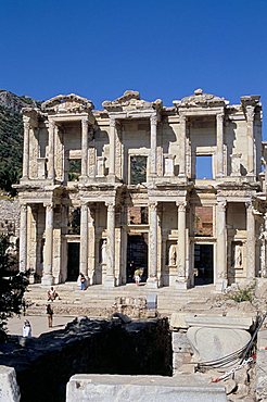 Reconstructed library, Ephesus, Anatolia, Turkey, Asia Minor, Asia