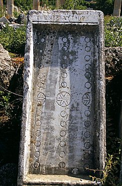 Board game, possibly backgammon, Aphrodisias, Anatolia, Turkey, Asia Minor, Asia